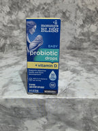 Box of Mommy's Bliss baby probiotic drops on a gray surface