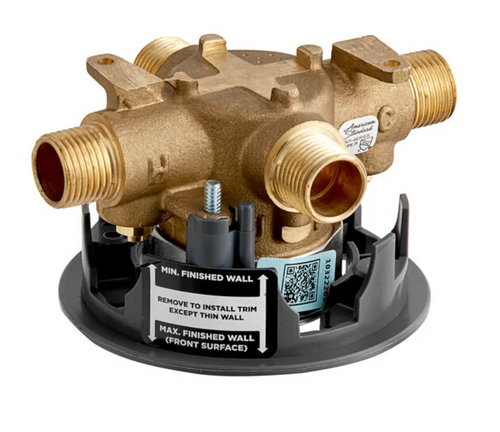 Brass plumbing valve on a white background