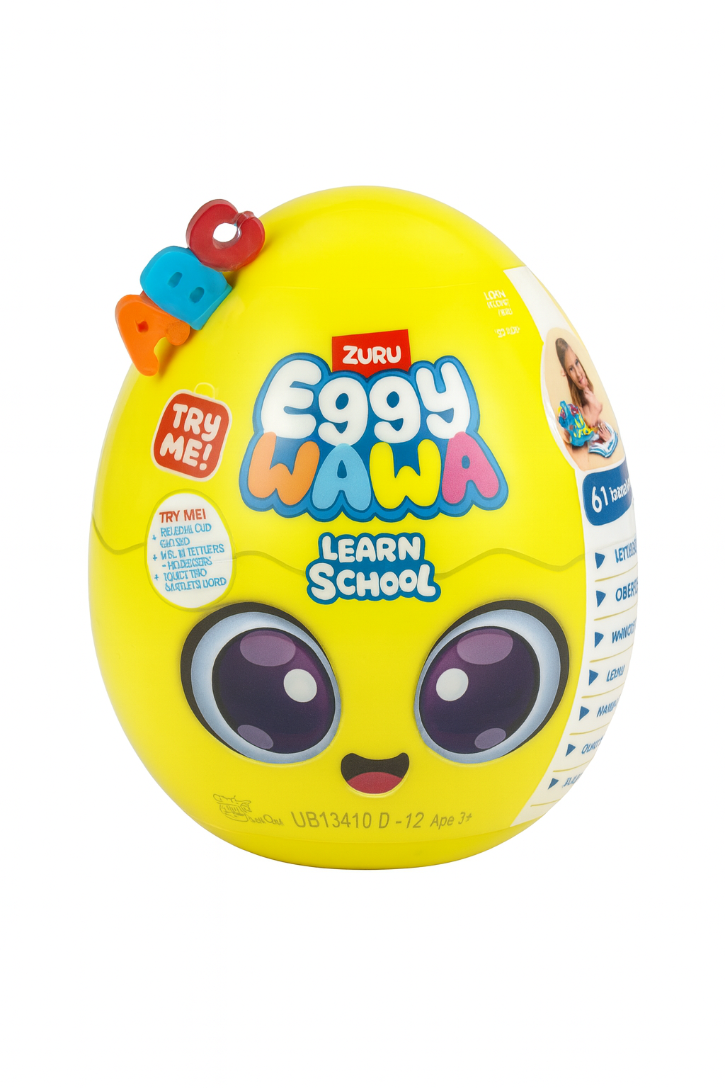 ZURU Eggy Wawa Learn at School Surprise Egg, colorful educational toy with interactive musical features and 60+ pieces.