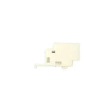 White wall-mounted light fixture on a white background