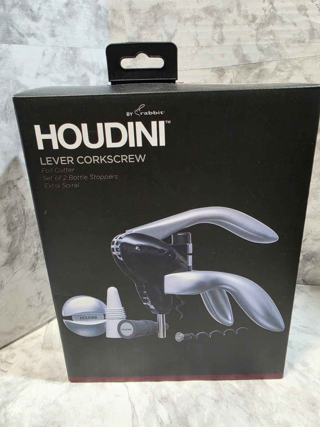 Houdini Lever Corkscrew Set by Rabbit - Professional All-In-One Wine Opener