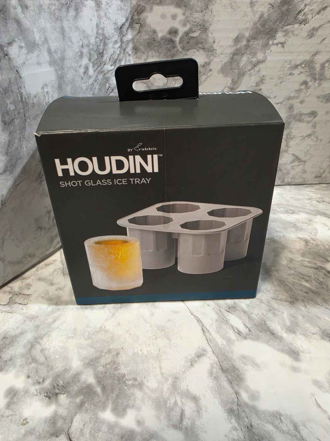 Houdini Shot Glass Ice Tray by Rabbit – 4 Pack Silicone Mold