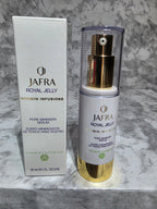 Jafra Royal Jelly Vitamin Infusions skincare product on a marble surface