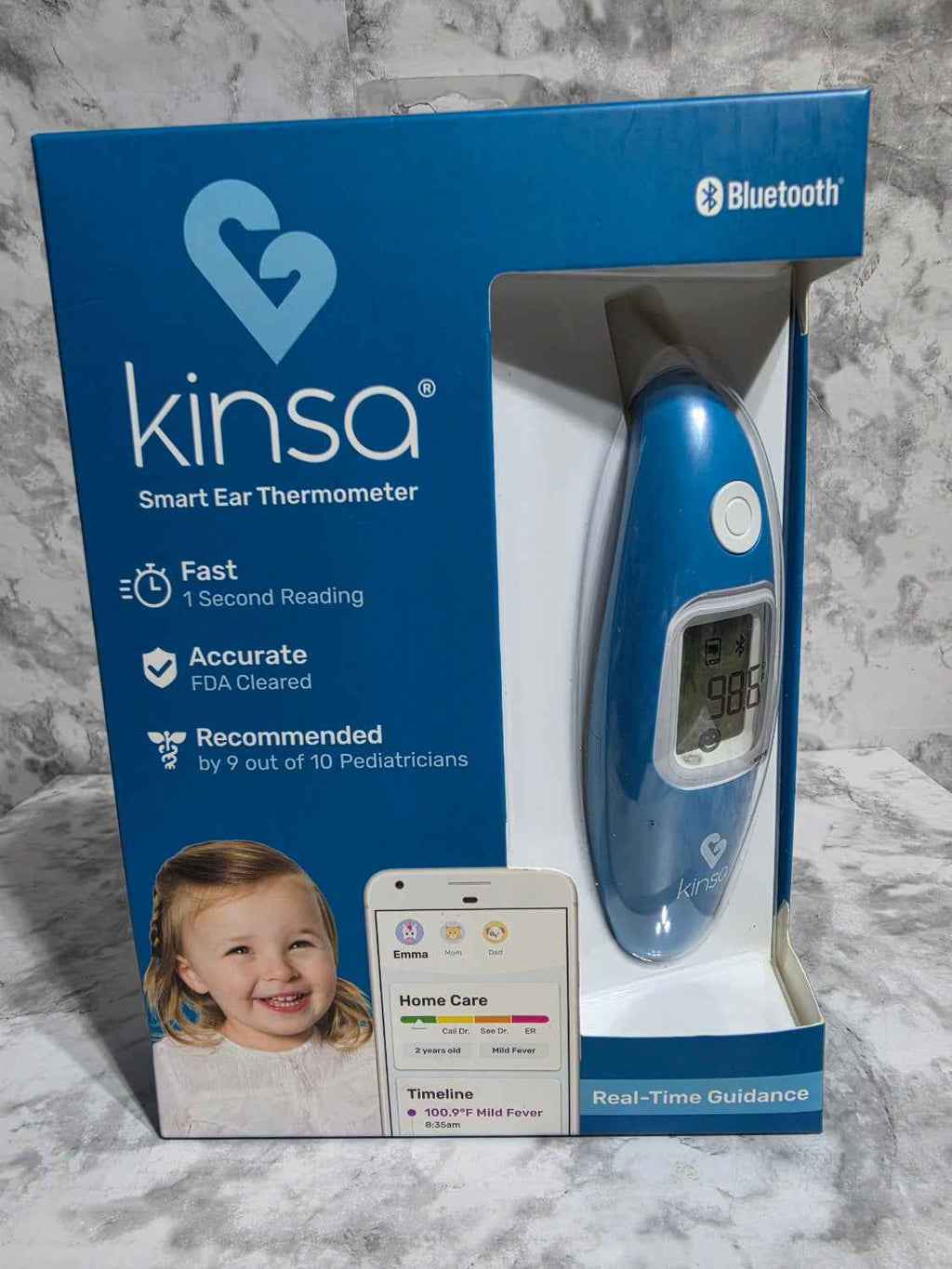 Kinsa Smart Ear Thermometer – Bluetooth Connected & FDA Cleared – New in Box