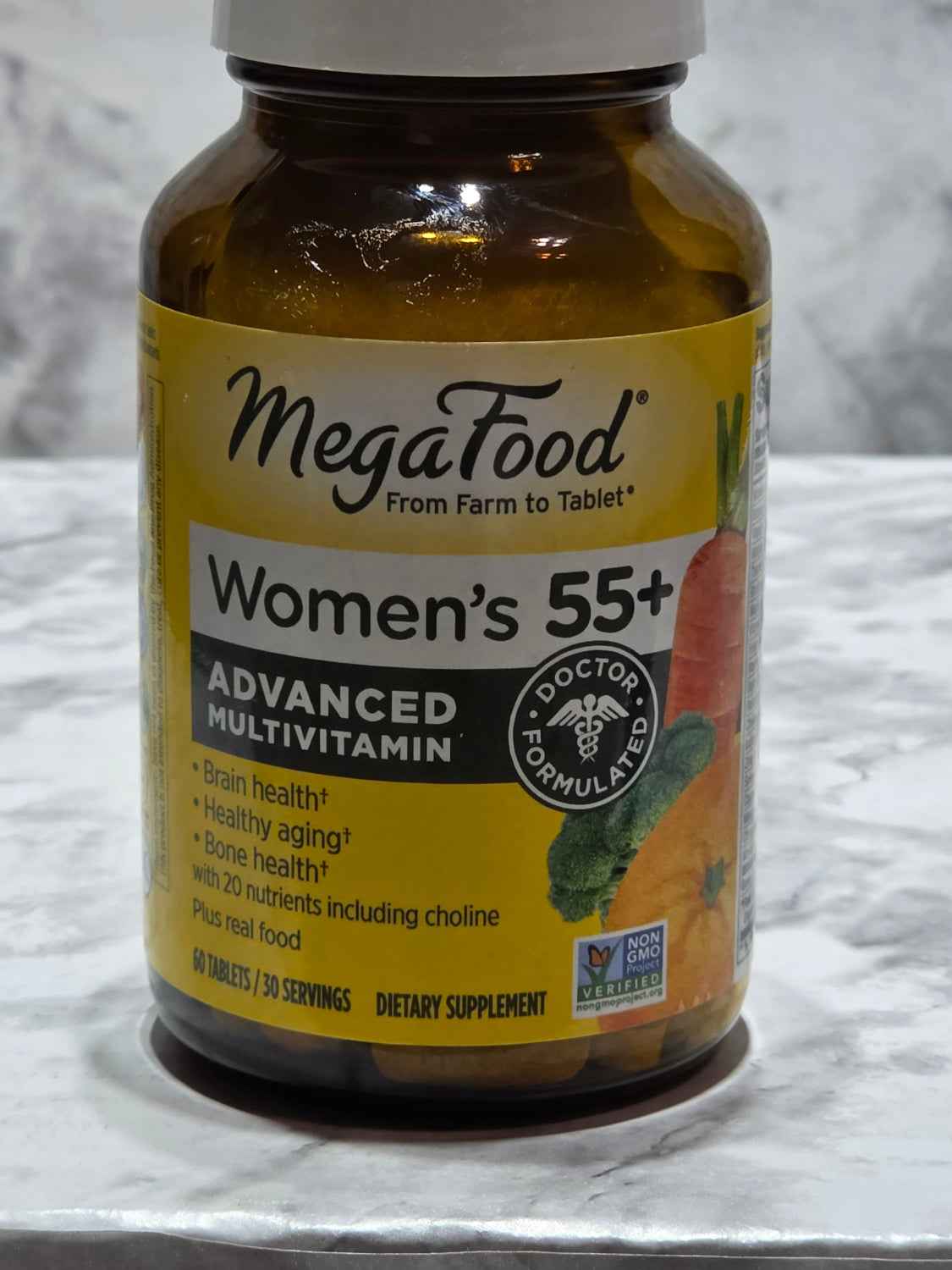 MegaFood Women's 55+ Advanced Multivitamin, 60 Tablets