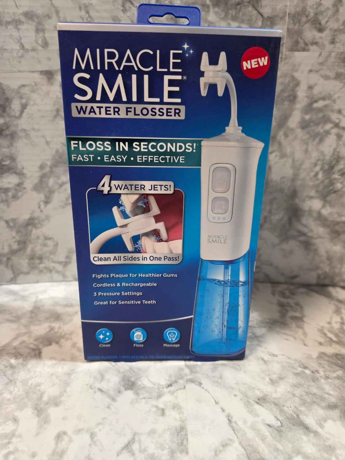 Miracle Smile 360-Degree Water Flosser with H-Shaped Head