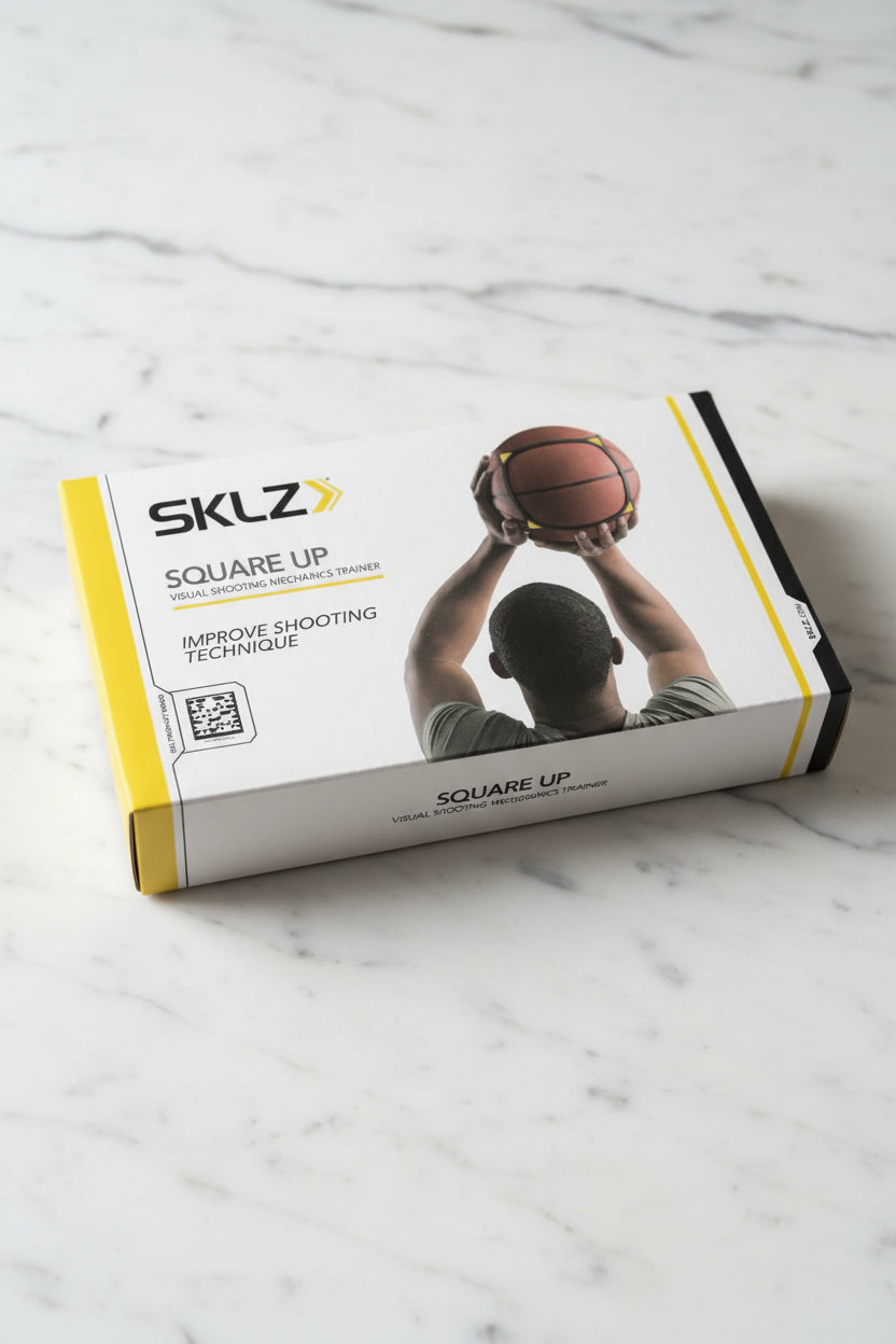SKLZ Square Up basketball training device packaging on marble
