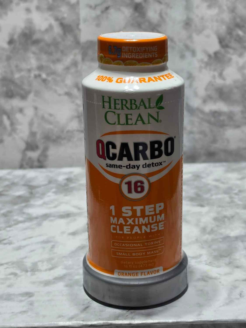 Herbal Clean QCarbo 16 Same-Day Detox, Orange Flavor, 16 fl oz