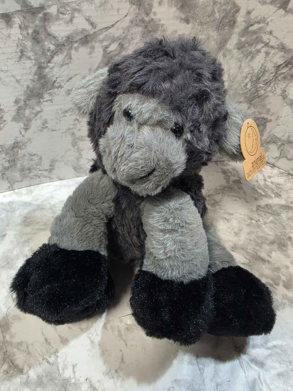 Animal Adventure Gray & Black Gorilla Plush Toy w/ Adoption Certificate