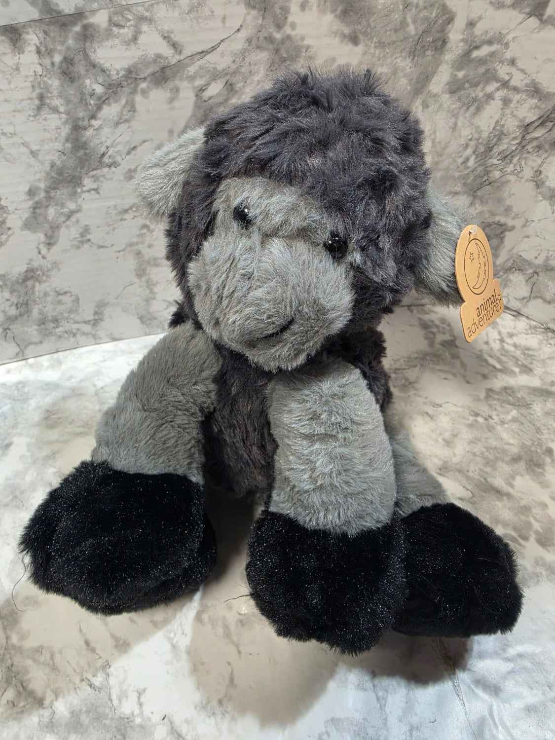 Animal Adventure Gray & Black Gorilla Plush Toy w/ Adoption Certificate