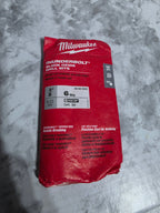Red Milwaukee tool bag on a gray marble surface