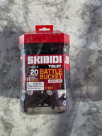 Skribidi Toilet Battle Bucket packaging on a marble surface