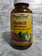 MegaFood Vitamin D3 2000 IU (50 mcg), 90 Tablets