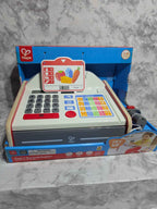 Hape Beep 'n' Buy Wooden Cash Register - 24 Pc Educational Play Set