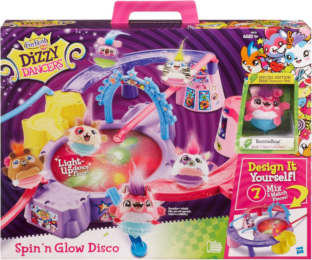 FurReal Friends Dizzy Dancers Spin 'n Glow Disco Playset