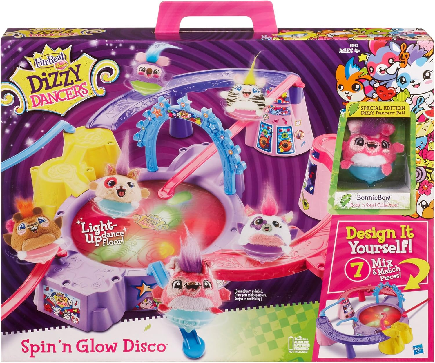 FurReal Friends Dizzy Dancers Spin 'n Glow Disco Playset