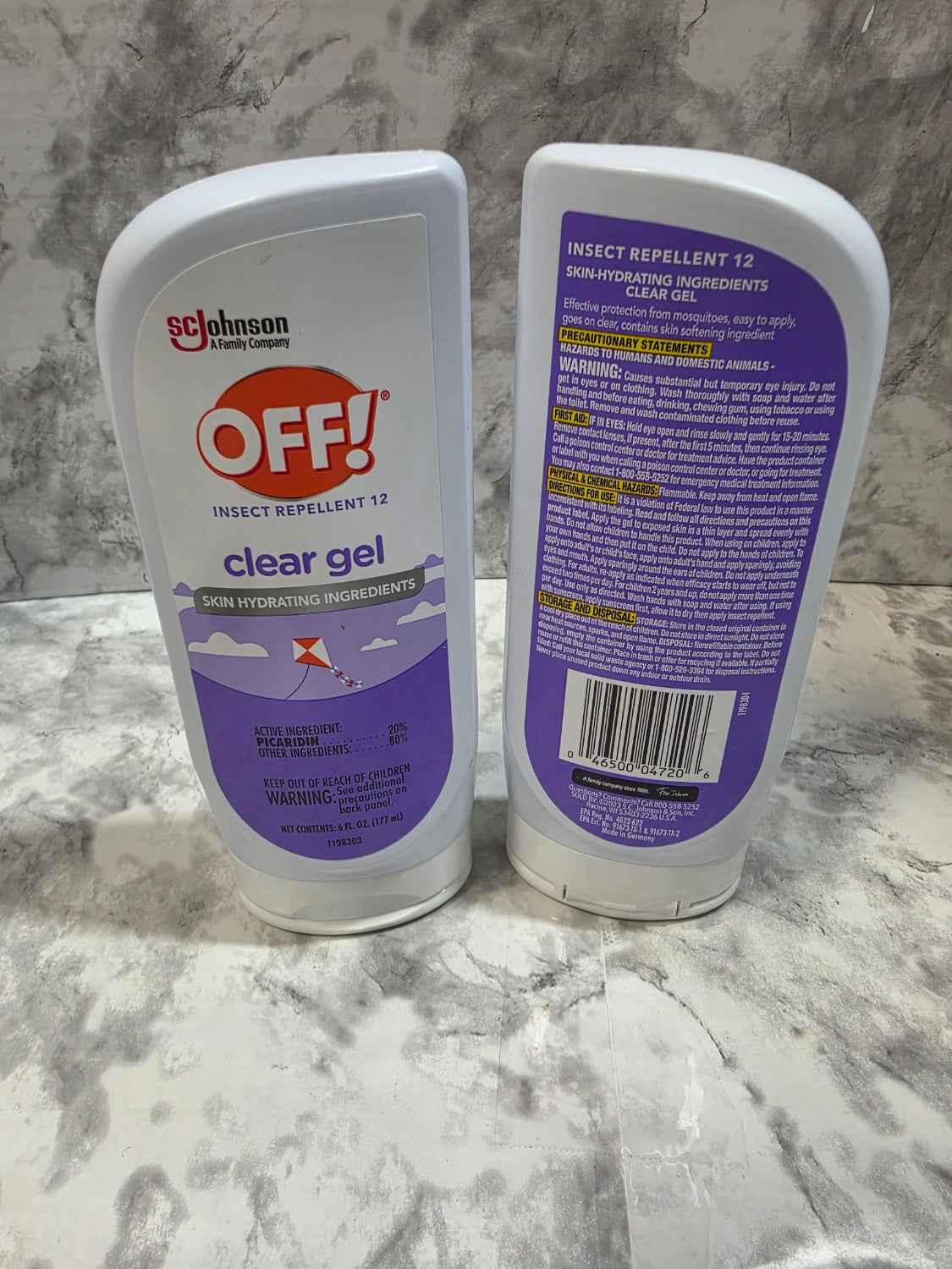 OFF! Insect Repellent 12 Clear Gel with Skin Hydrating Ingredients, 6 fl oz