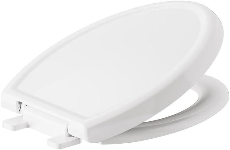 White toilet seat on a white background
