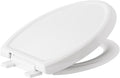 White toilet seat on a white background