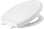 White toilet seat on a white background