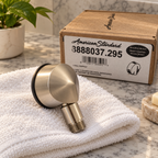American Standard 8888.037.295 brushed nickel wall supply elbow, bathroom vanity, AI-assisted illustration
