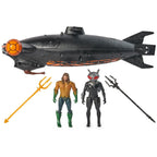 Aquaman vs. Black Manta set with Manta Sub, two 4-inch figures and two trident accessories
