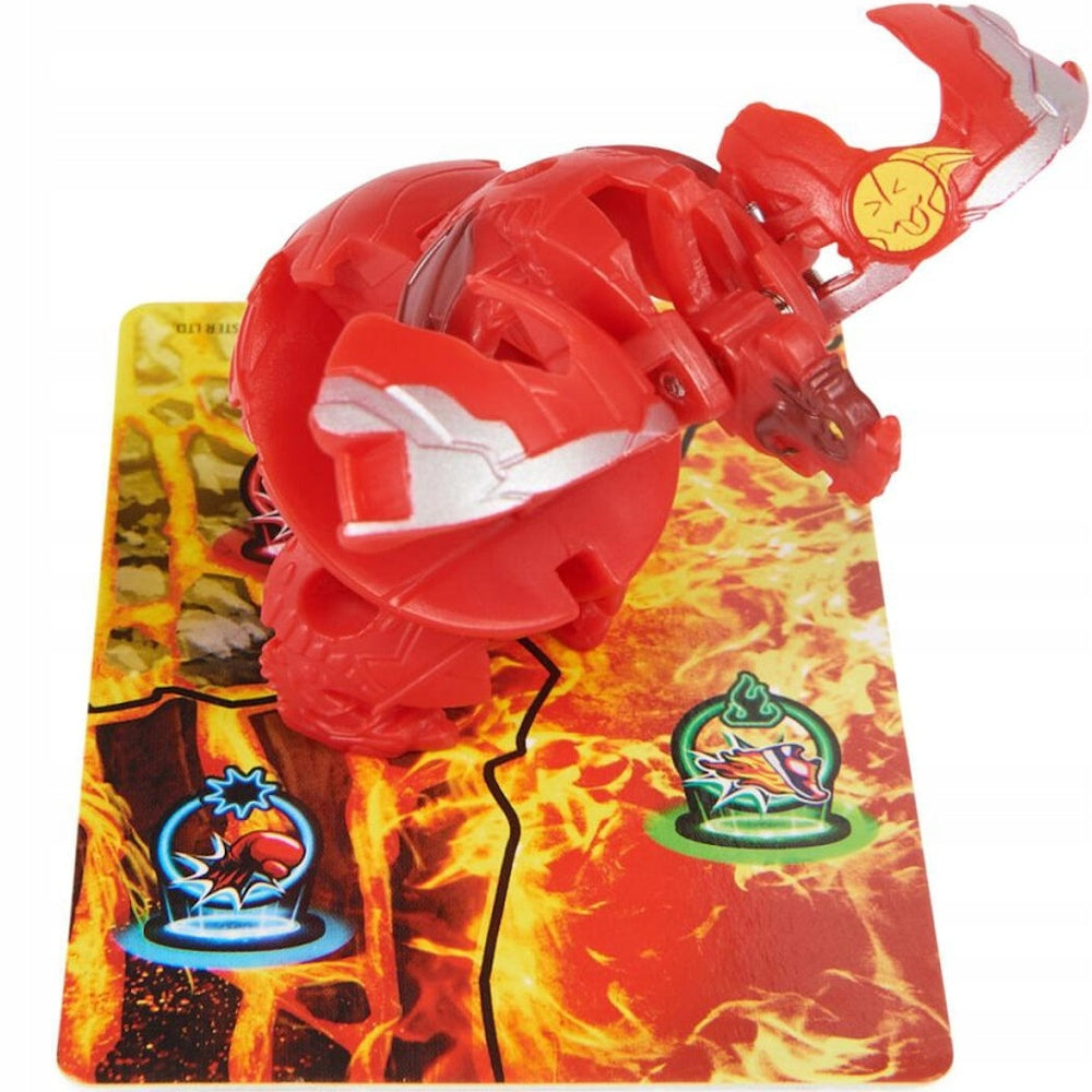 Red Titanium Dragonoid opened on the lava-pattern Gate Card.