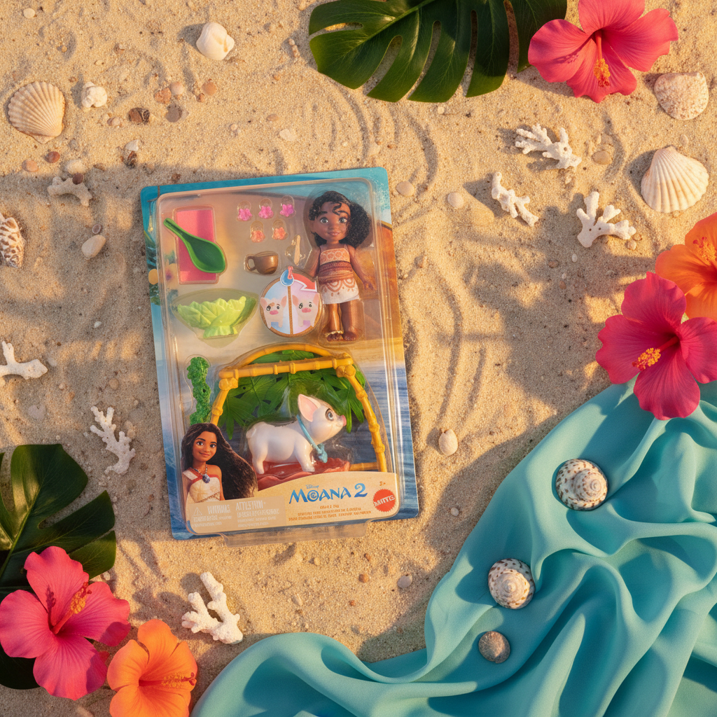 Beach flat lay