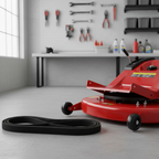 Belt beside mower deck