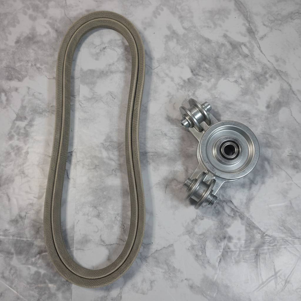 Belt beside pulley assembly