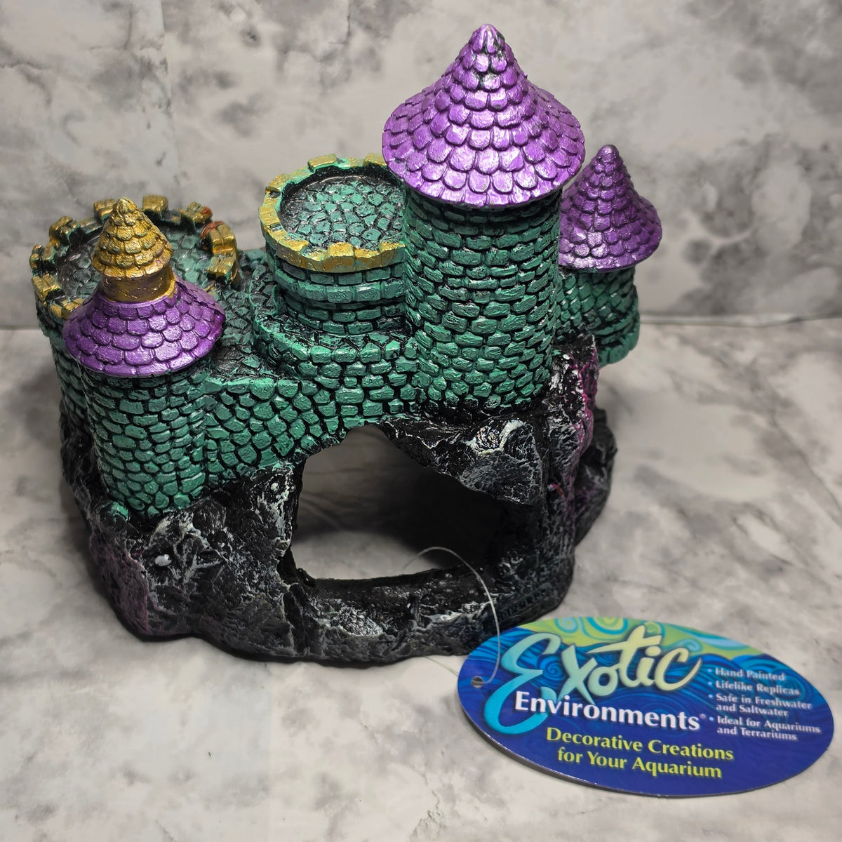 Actual Blue Ribbon Exotic Environments Hobbit Castle aquarium ornament EE-109