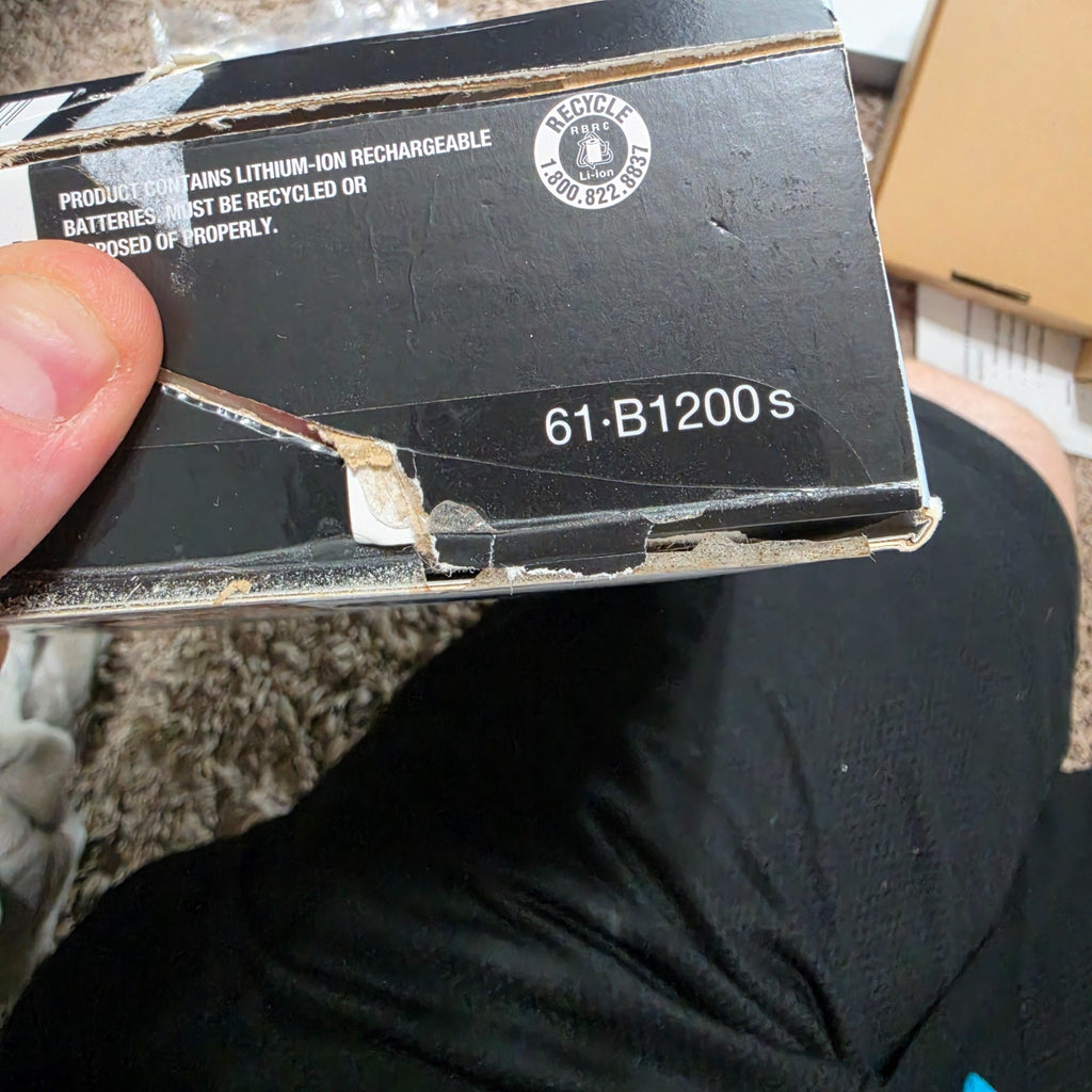 Original damaged box side panel bearing code 61-B1200s