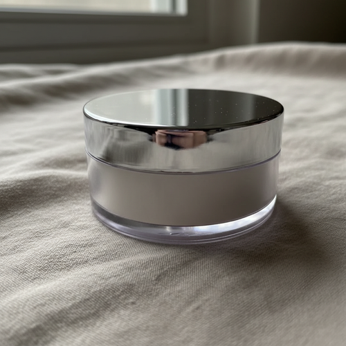 Close-up of the jar on soft fabric