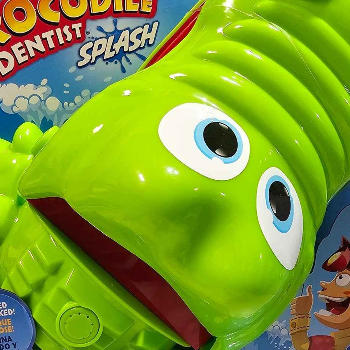 Actual photo detail of Crocodile Dentist Splash outdoor water game box front