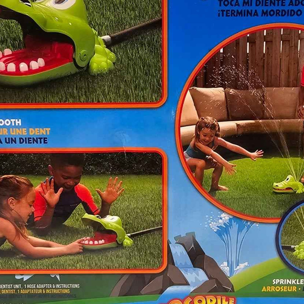 Actual photo detail of Crocodile Dentist Splash outdoor water game package side