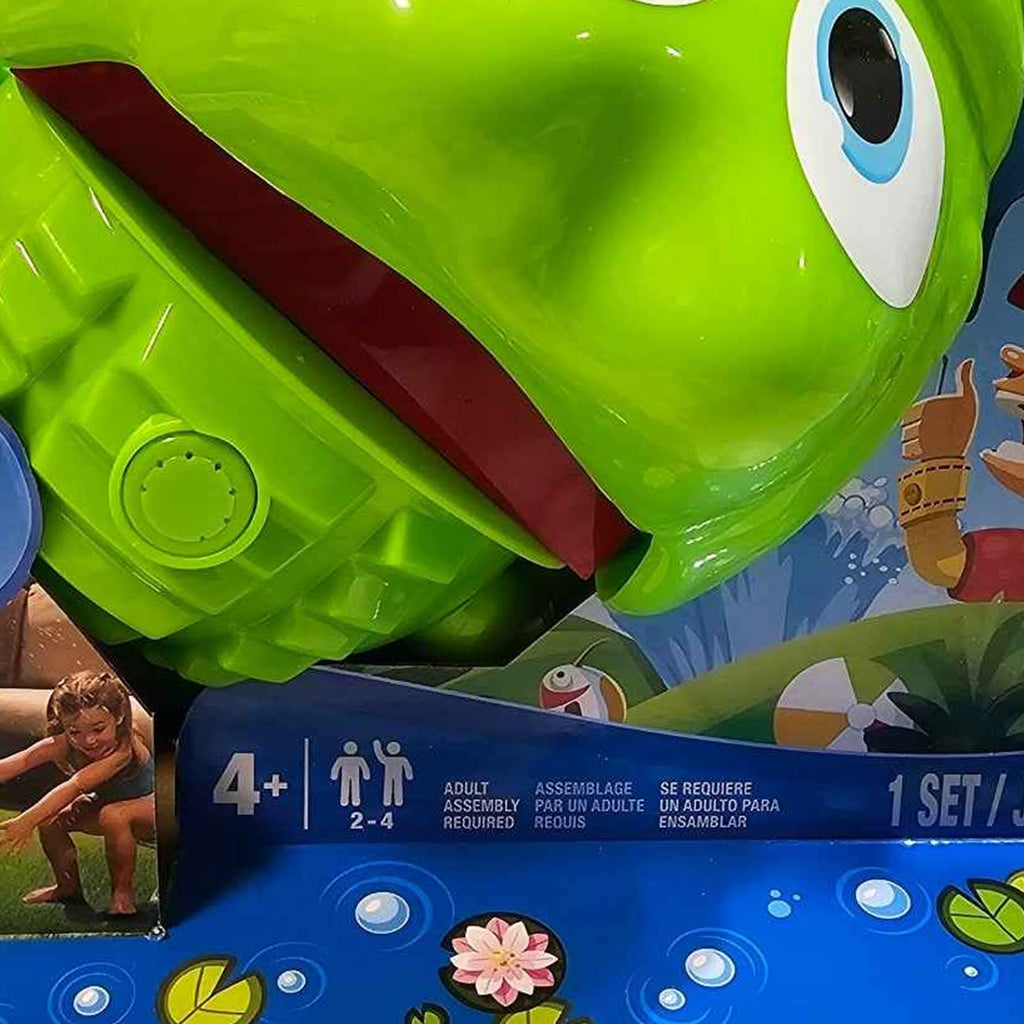 Actual photo detail of Crocodile Dentist Splash water game play features on package