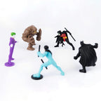Robin faces Clayface, with Batman, Nightwing and The Joker around them, from the five-figure mini pack.