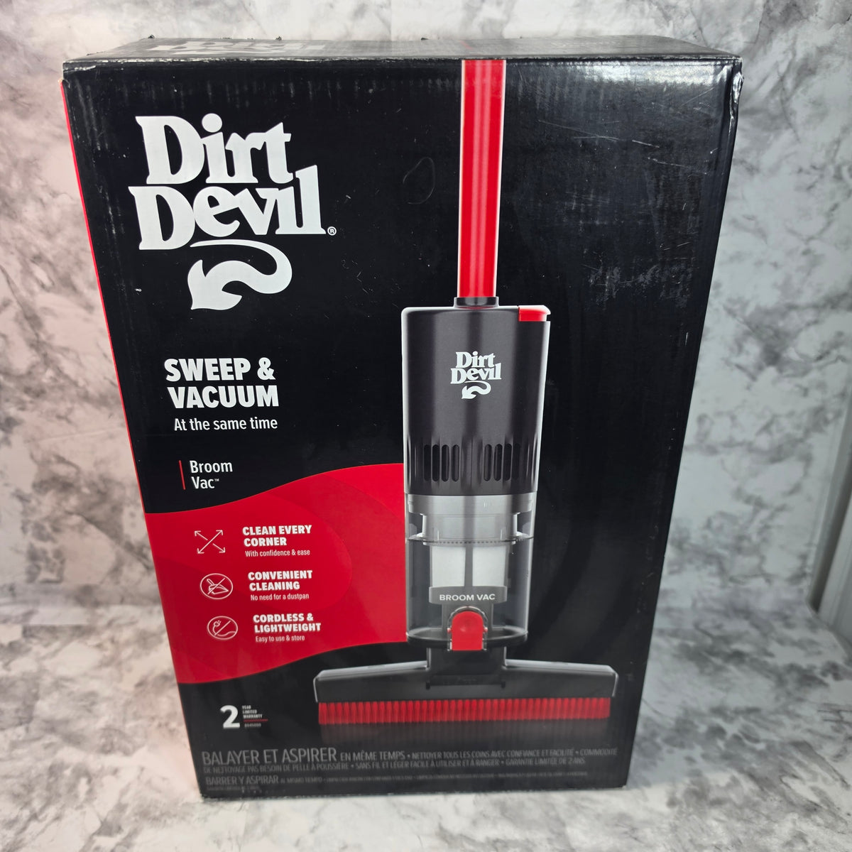 Actual Dirt Devil Broom Vac BD45000V retail box front