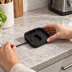 Arranging the attached cable of a KitchenAid Go USB charging dock