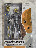 Power Rangers action figure in packaging on a marble surface