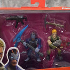 Actual stocked product photo detail of Fortnite Sergeant Jonesy and Carbide figures with accessories.