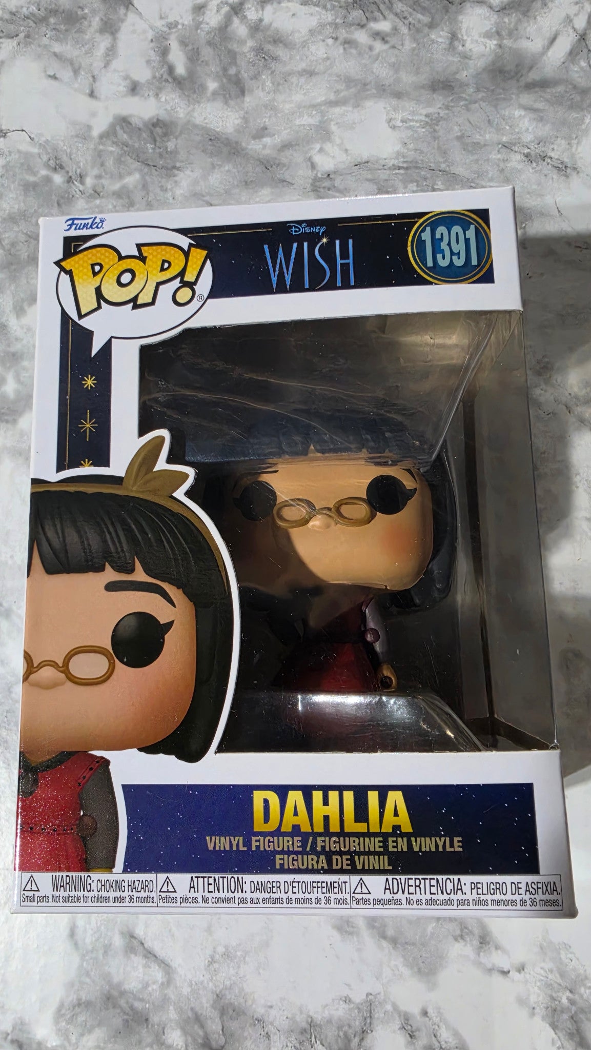Funko Pop! Disney Wish Dahlia #1391 in the original window box.