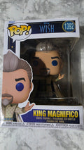 Actual front photo of Funko Pop! King Magnifico #1392 in its original Disney Wish window box
