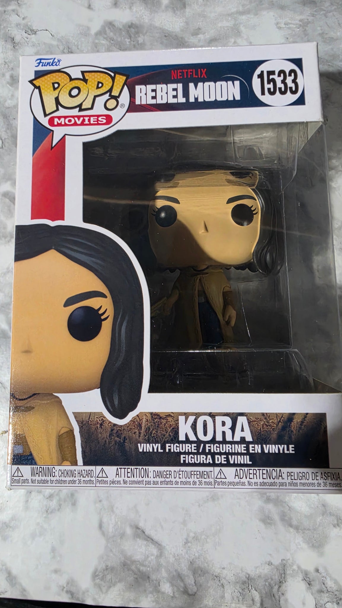 Funko Pop! Rebel Moon Kora #1533 in the original window box.