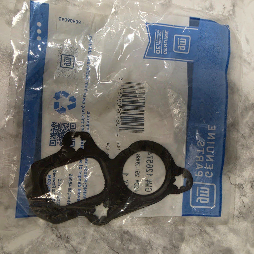 Actual GM Genuine Parts water-pump gasket visible through its original bag.