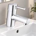 GROHE Concetto 34702001 chrome faucet installed on a white ceramic sink