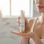 Woman applying JAFRA Royal Jelly Pore Minimizer Serum to glowing skin – More4less Outlet