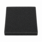 AI-generated studio photo of the charcoal foam breather filter element on a white background
