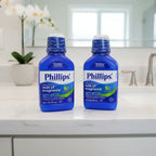 Professional medical aesthetic for digestive health liquid medicine bottles on modern home bathroom counter