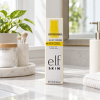 e.l.f. SKIN Suntouchable All Set For Sun SPF 45 box on a bathroom vanity counter